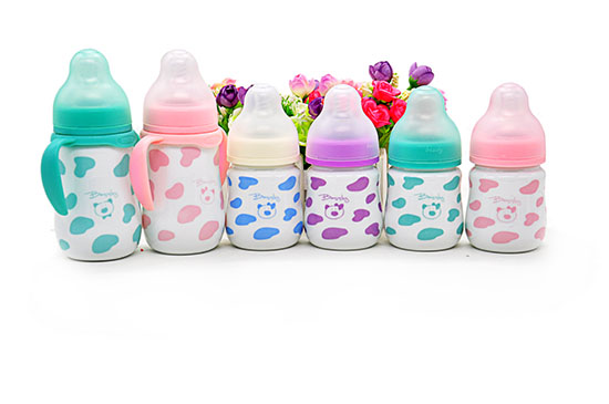 貝斯比幻彩瓷異形寬口自動奶瓶