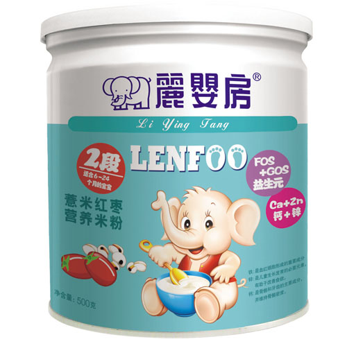 麗嬰房薏米紅棗營養米粉2段