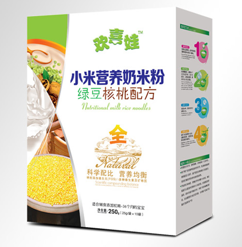 歡喜娃綠豆核桃配方小米營養奶米粉