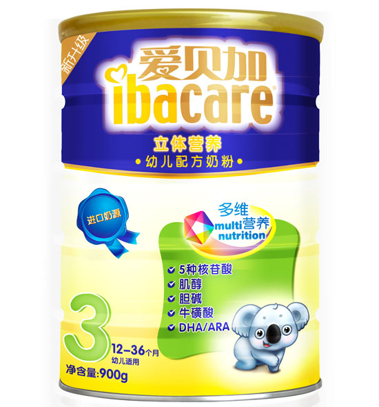愛貝加立體營養幼兒配方奶粉罐裝3段