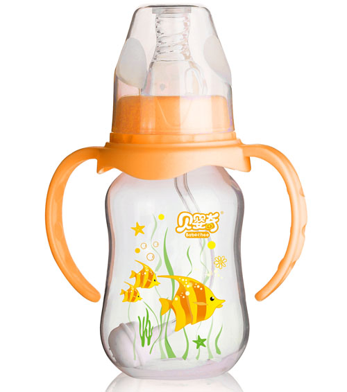 貝嬰奇120ml標口圓弧奶瓶橙色