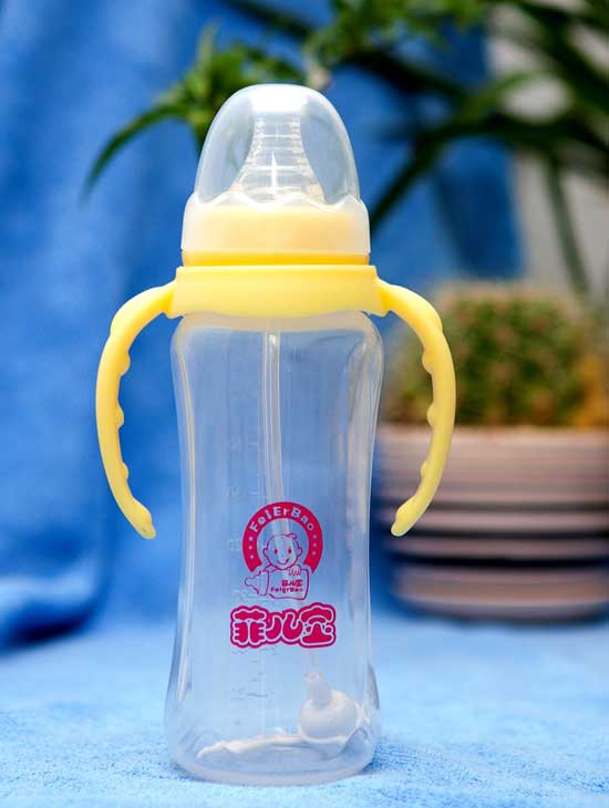 菲兒寶240毫升PP全自動(dòng)標(biāo)口奶瓶(黃)