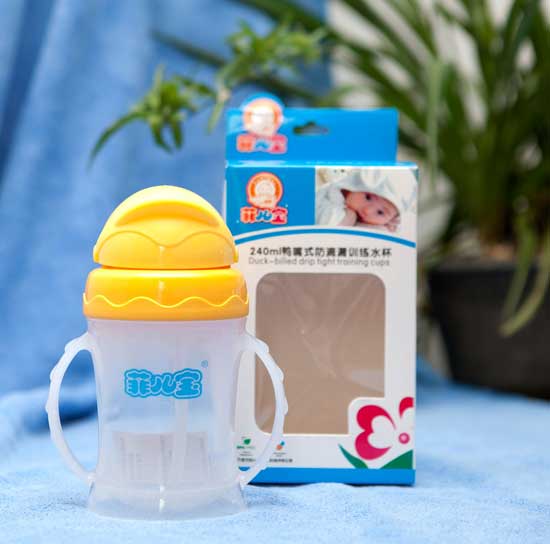 菲兒寶鴨嘴式防滴漏訓練水杯240ML