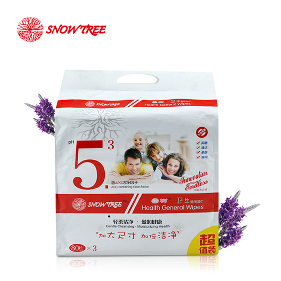 雪樹80片3連包衛生通用濕巾