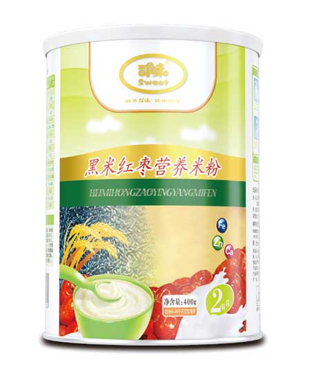 司味400克黑米紅棗營養米粉