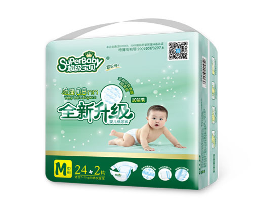 超級寶貝特薄0.8MM全新升級嬰兒紙尿褲M24+2片