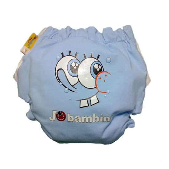 巧爸比純棉防尿褲藍色正面