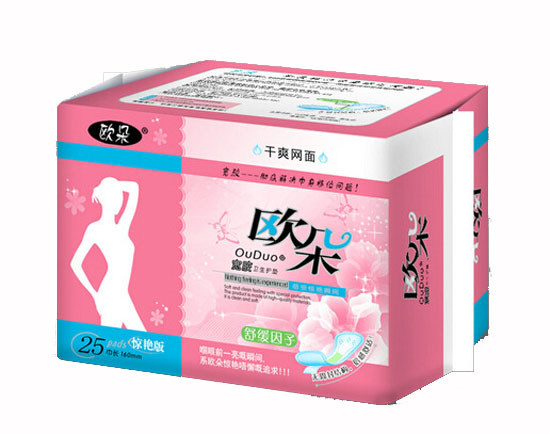 歐朵干爽網面25片護墊紅包裝