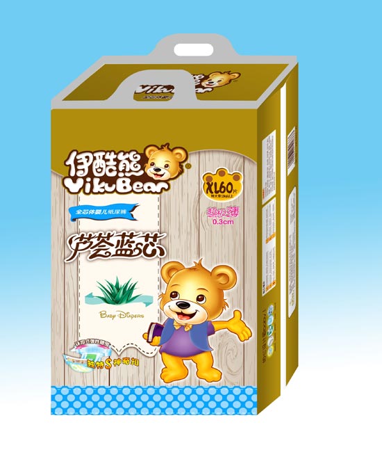 伊酷熊蘆薈藍芯紙尿褲XL