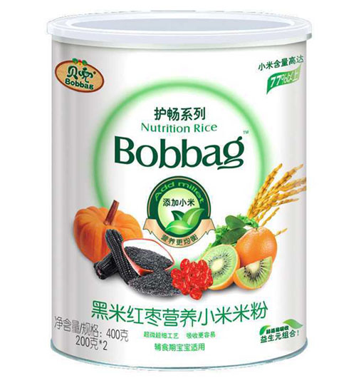 貝兜黑米紅棗營養小米米粉