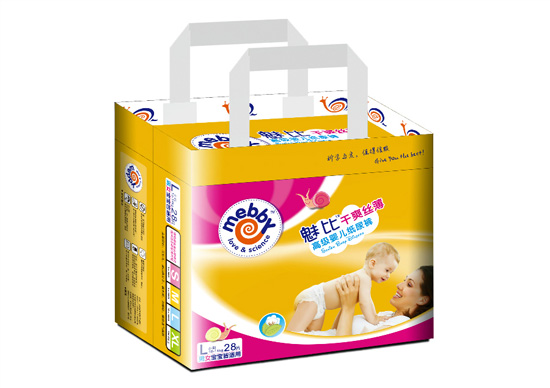 mebby魅比干爽絲薄紙尿褲中包裝L28片