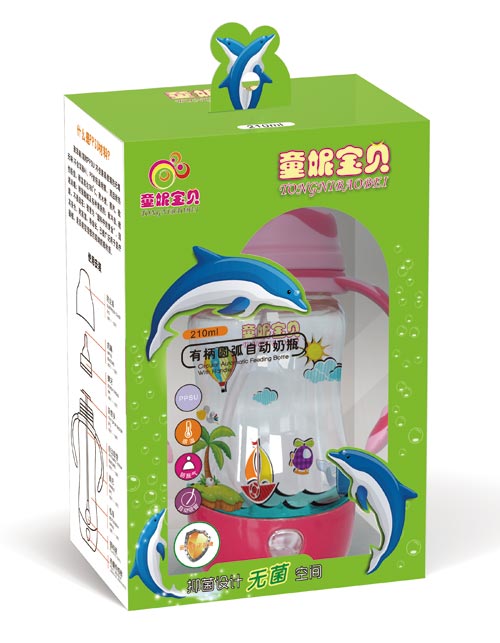 童妮寶貝有柄圓弧自動奶瓶