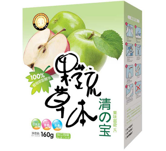 牧野漁趣果蔬草本蘋(píng)果清清寶盒裝