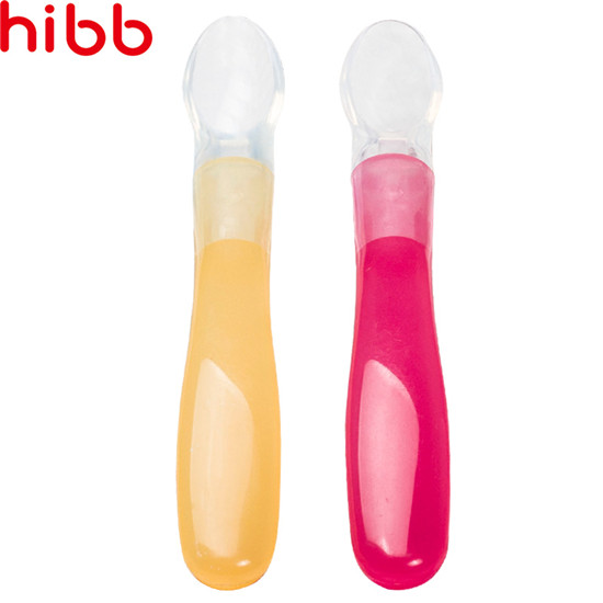 浩一貝貝硅膠勺黃紅組合