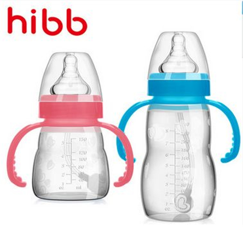浩一貝貝硅膠奶瓶紅藍(lán)雙色
