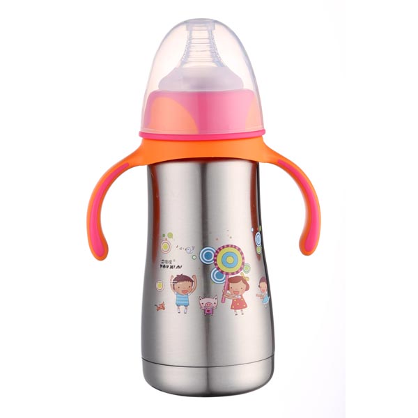 優嘻噯炫彩保溫奶瓶260ML紅色