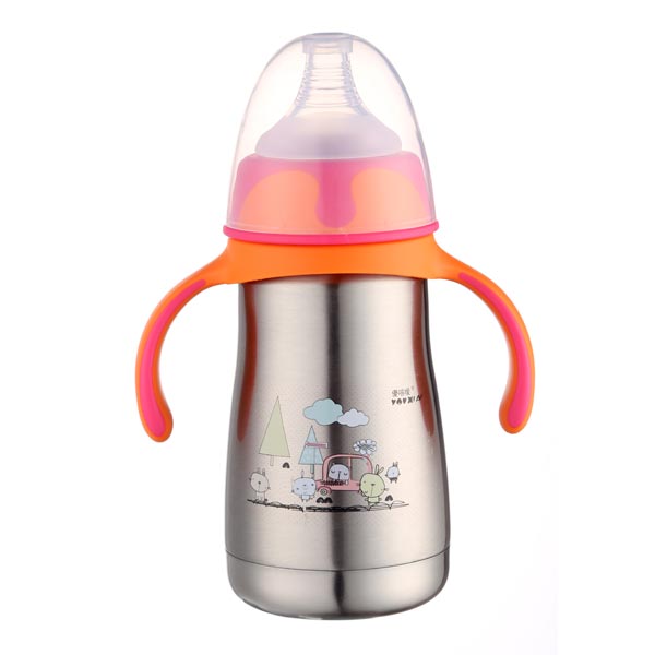 優嘻噯炫彩保溫奶瓶200ML紅色