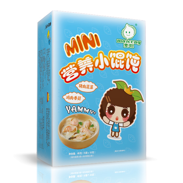 麥聰營養小餛飩豬肉蔬菜+雞肉香菇2