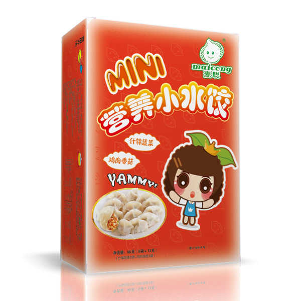 麥聰營養小水餃什錦蔬菜+雞肉香菇2