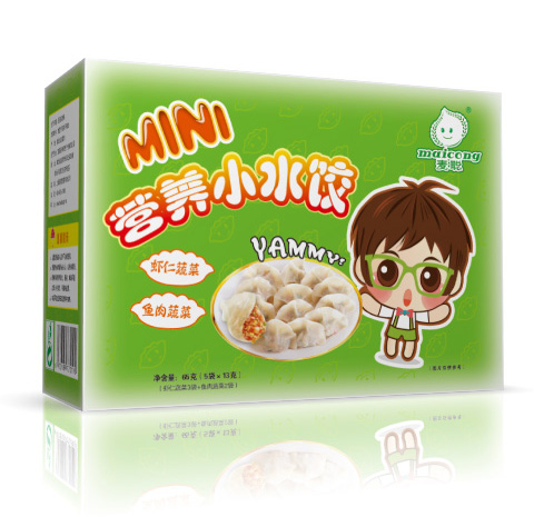 麥聰營養小水餃蝦仁蔬菜+魚肉蔬菜1