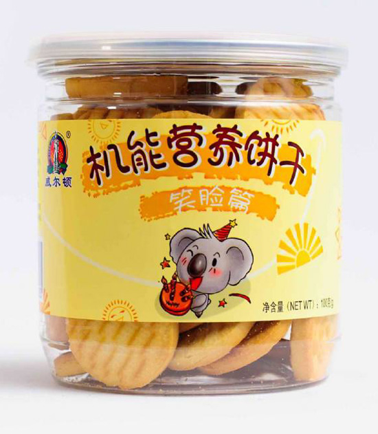 威爾頓100G膠罐機能餅干(笑臉篇)