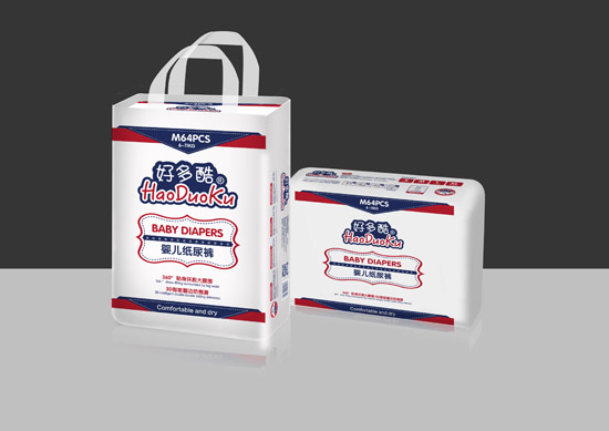 好多酷360度貼身環抱大腰圍嬰兒紙尿褲M碼64片