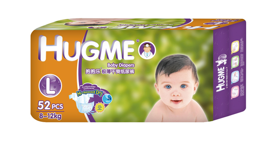 抱抱樂極薄干爽紙尿褲L碼52片