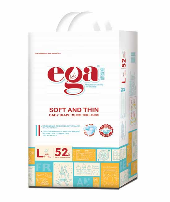 嬰姿雅柔薄干爽嬰兒紙尿褲大包L52片(藍)