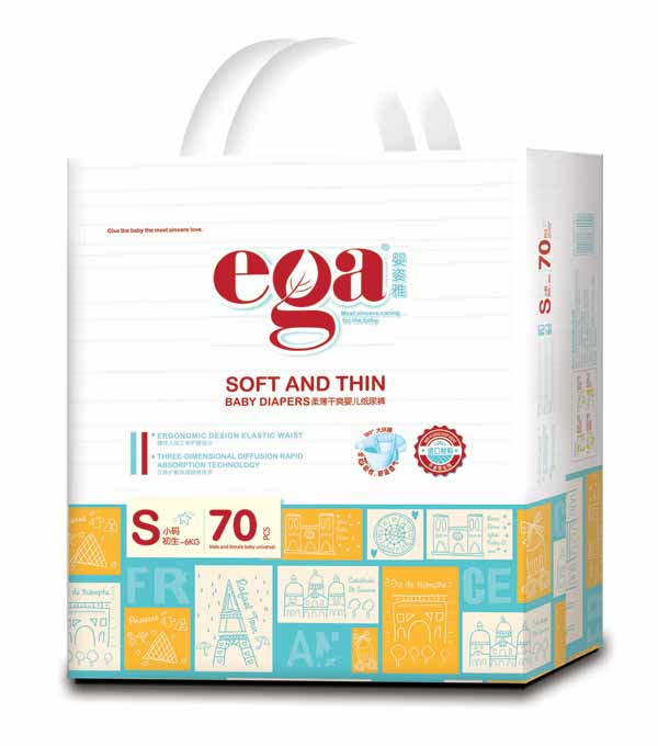 嬰姿雅柔薄干爽嬰兒紙尿褲大包S70片(藍)