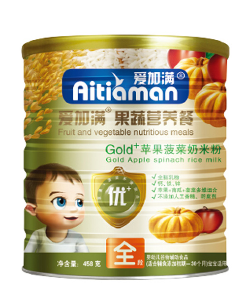 愛(ài)加滿蘋果菠菜奶米粉