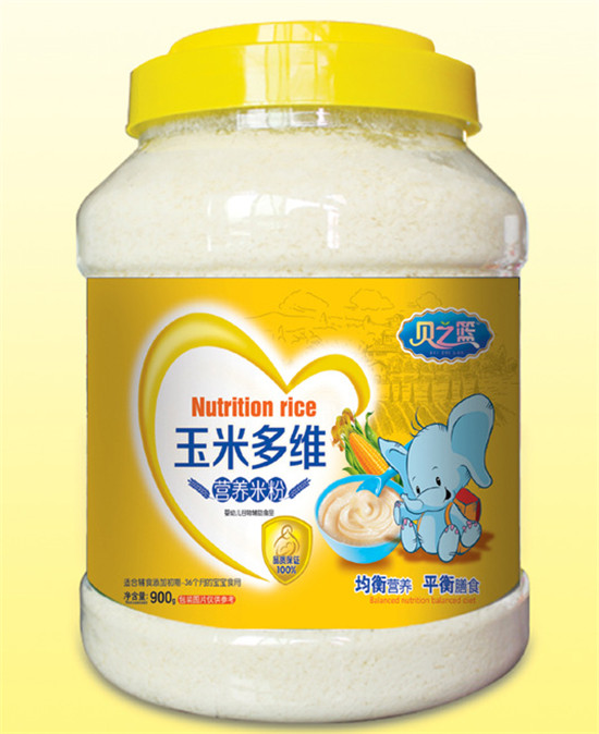 貝之籃玉米多維900克透明桶營養米粉