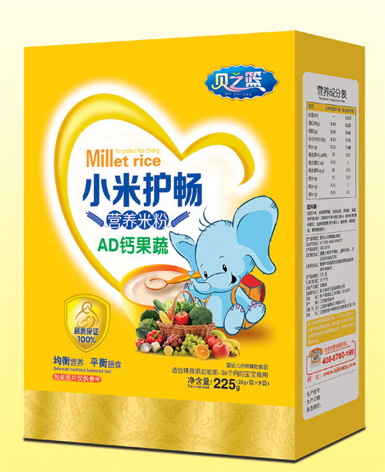 貝之籃AD鈣果蔬-小米護暢營養米粉盒裝