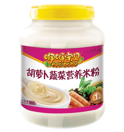 咿呀寶貝護腸營養米粉(桶裝紫紅色)1段