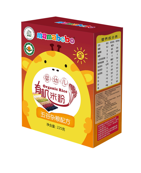 mamabobo嬰幼兒有機米粉-五谷雜糧配方