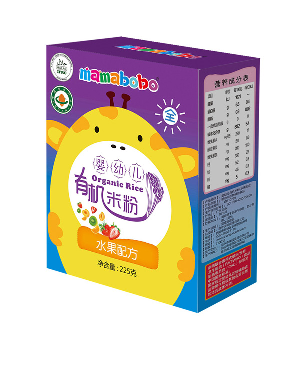 mamabobo嬰幼兒有機米粉-水果配方