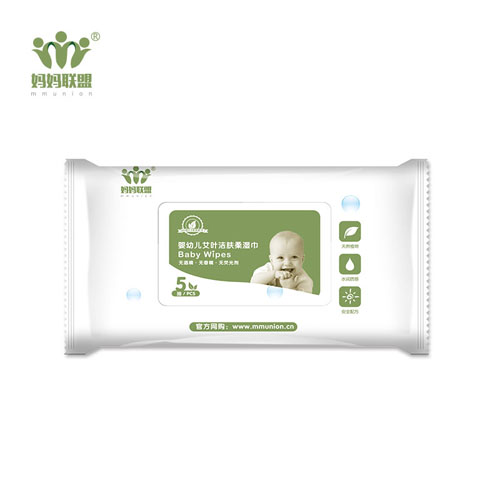 媽媽聯盟艾葉嬰幼兒濕巾5片