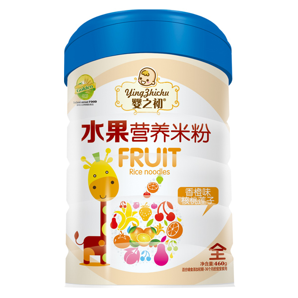 嬰之初水果營養米粉-香橙味核桃蓮子罐裝