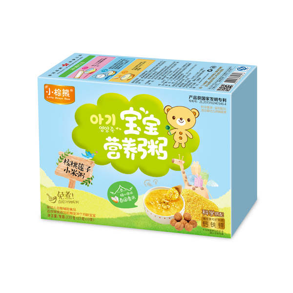 小棕熊寶寶營養粥核桃蓮子小米粥