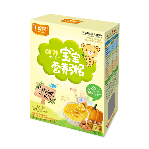 小棕熊寶寶營養粥核桃南瓜小米粥