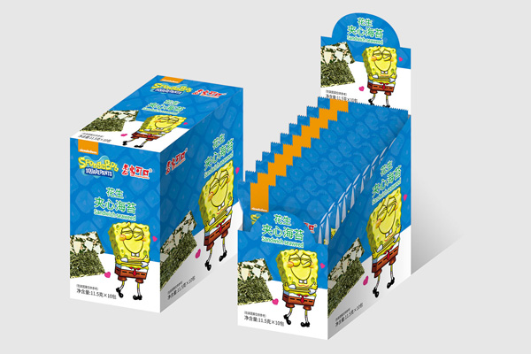 香當可口海綿寶寶系列-花生夾心海苔盒裝