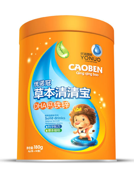 優諾冠DHA鈣鐵鋅草本清清寶