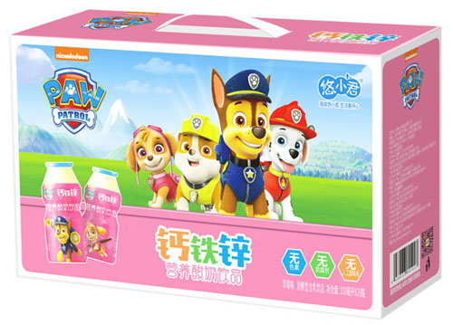 汪汪隊鈣鐵鋅草莓味營養酸奶飲品禮盒裝