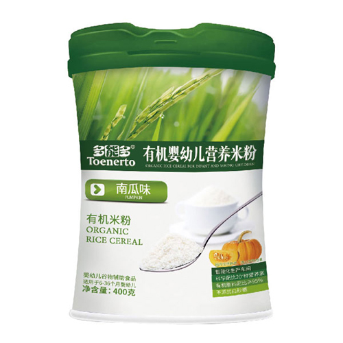 多能多南瓜味有機嬰幼兒營養米粉桶裝