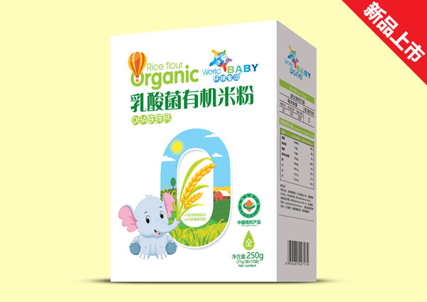 環球寶貝乳酸菌有機米粉盒裝-DHA鐵鋅鈣