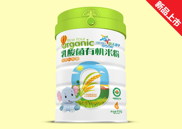 環球寶貝乳酸菌有機米粉聽裝-胡蘿卜蘋果