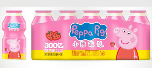 小豬佩奇乳酸菌飲品草莓味
