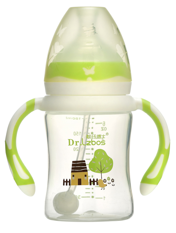 靚仔博士PP寬口徑自動(dòng)奶瓶綠色