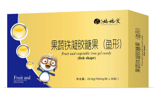 媽媽愛果蔬鐵凝膠糖果(魚形) 盒裝