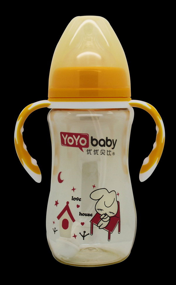 優優貝比330ml 寬口PPSU帶手柄自動吸奶瓶