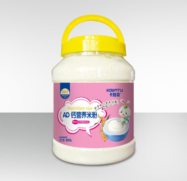 卡娃兔營養米粉-AD鈣桶裝800g